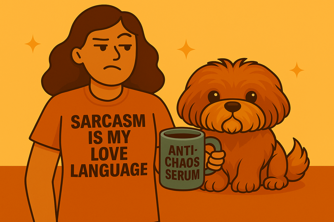 Woman wearing a "Sarcasm is My Love Language" Graphic Tee