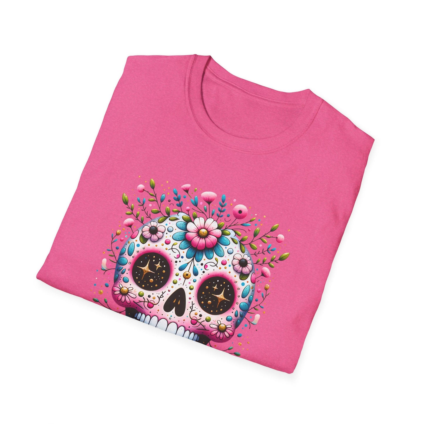 Floral Sugar Skull Unisex Graphic T-Shirt
