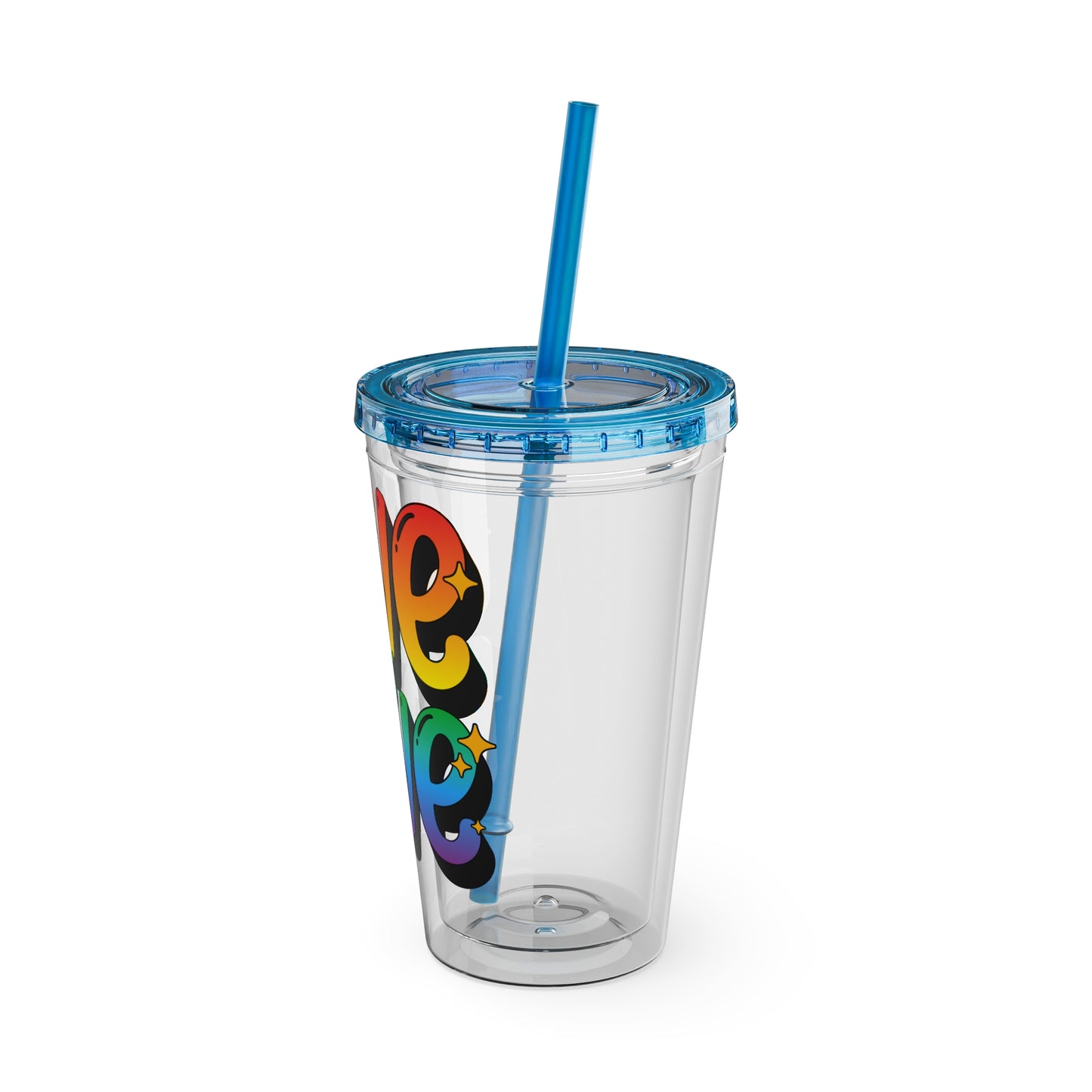 Love is Love Rainbow 16oz. Insulated Tumbler with Straw