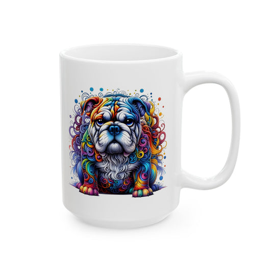 Colorful Bulldog Ceramic Mug