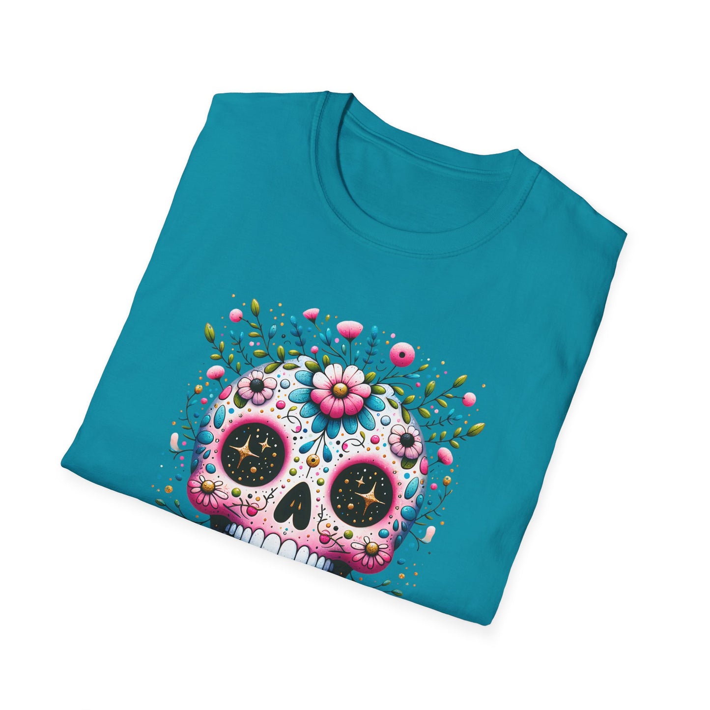 Floral Sugar Skull Unisex Graphic T-Shirt