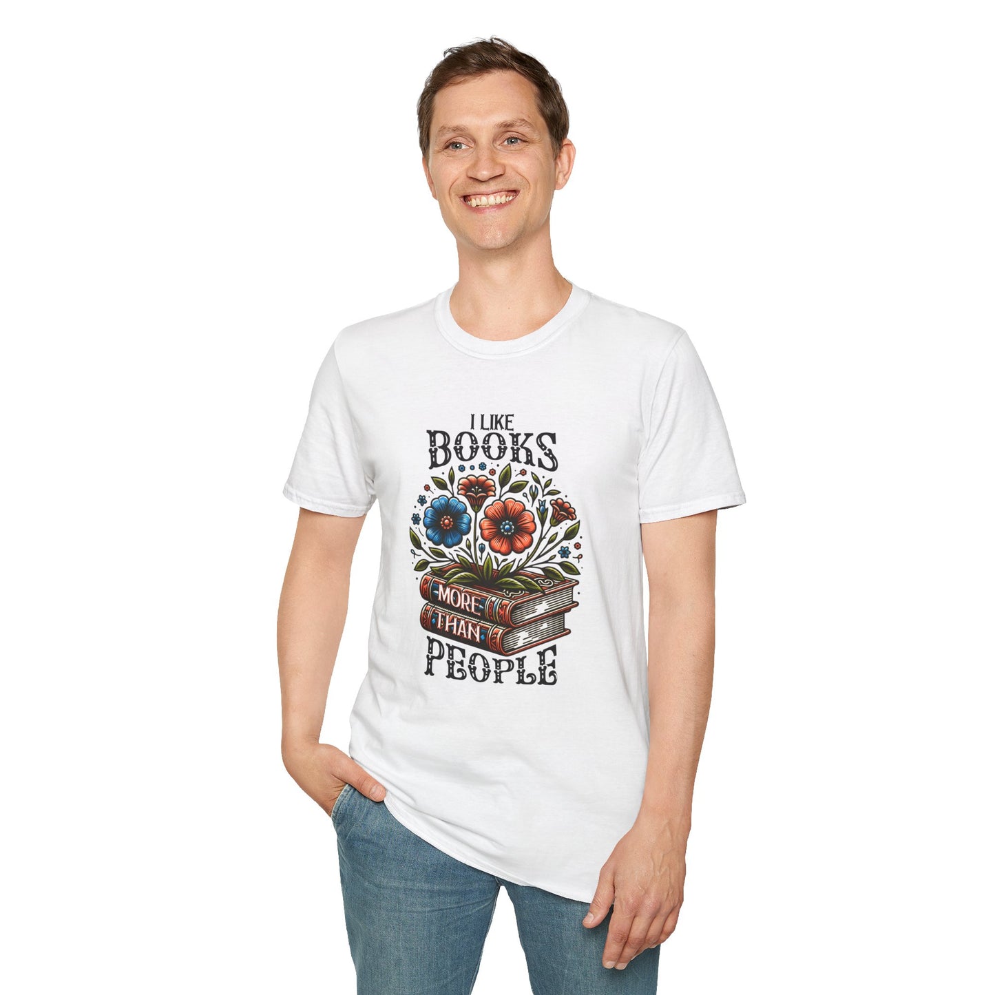 Books More Than People Unisex Graphic T-Shirt