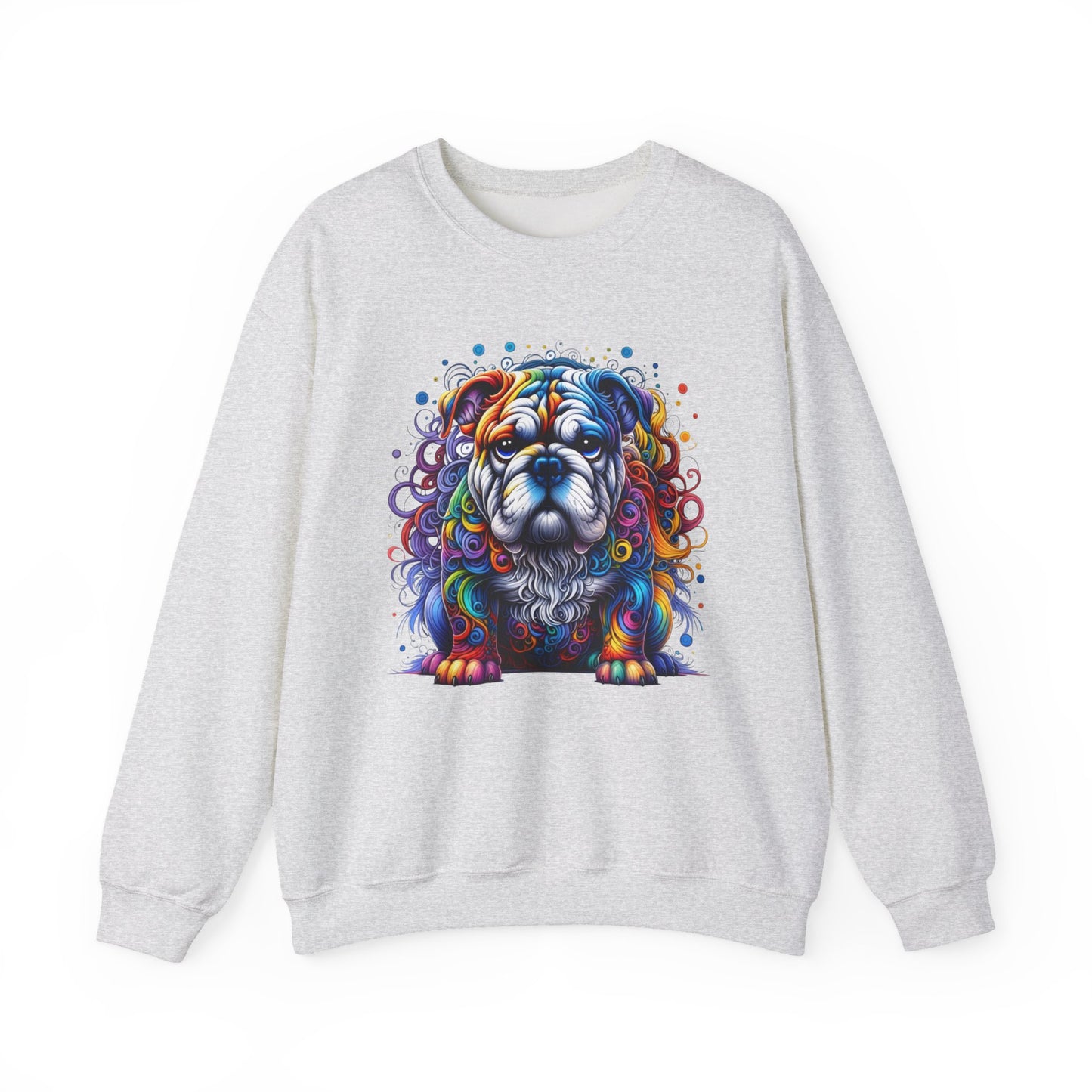 Colorful Bulldog Unisex Crewneck Sweatshirt