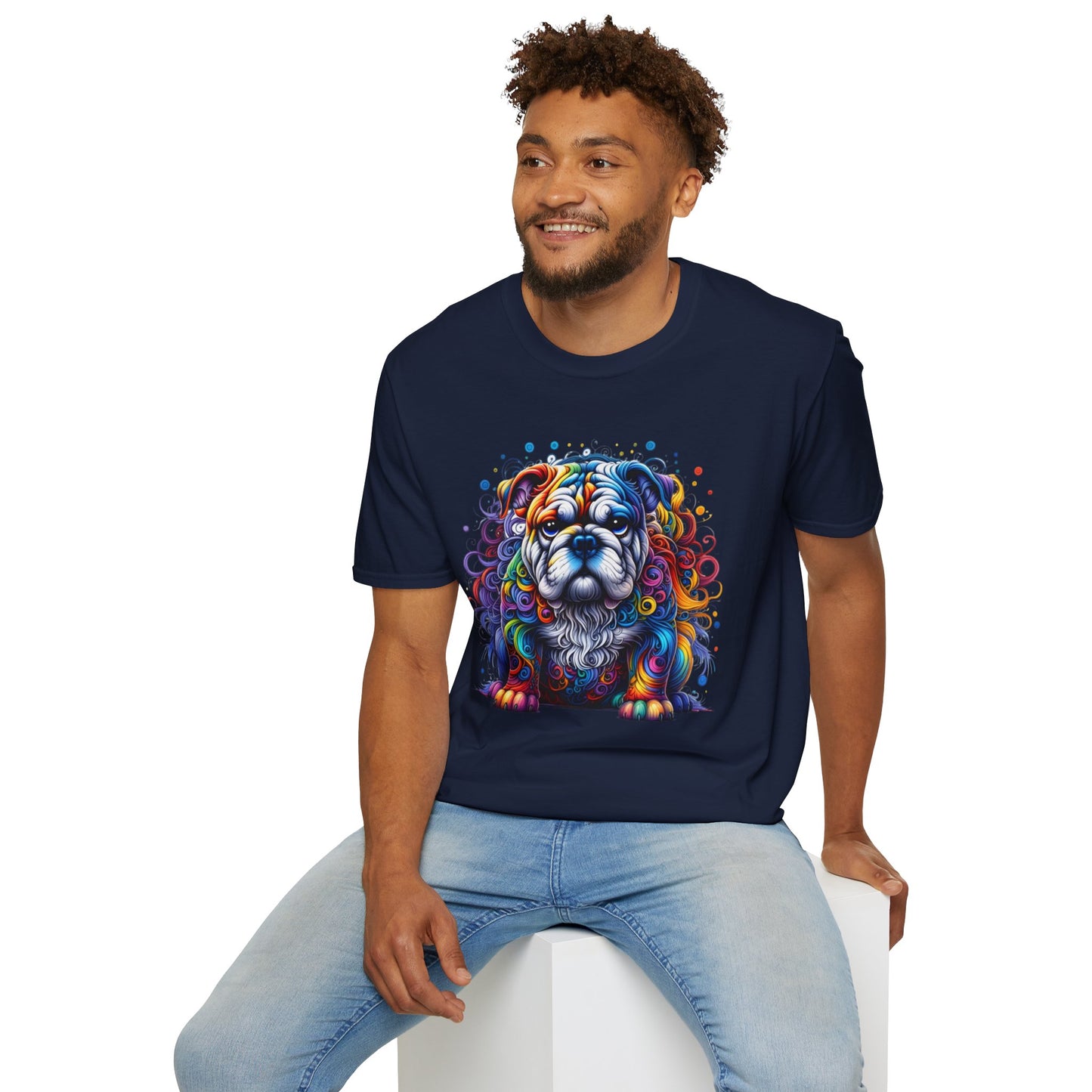 Colorful Bulldog Unisex Graphic Tee
