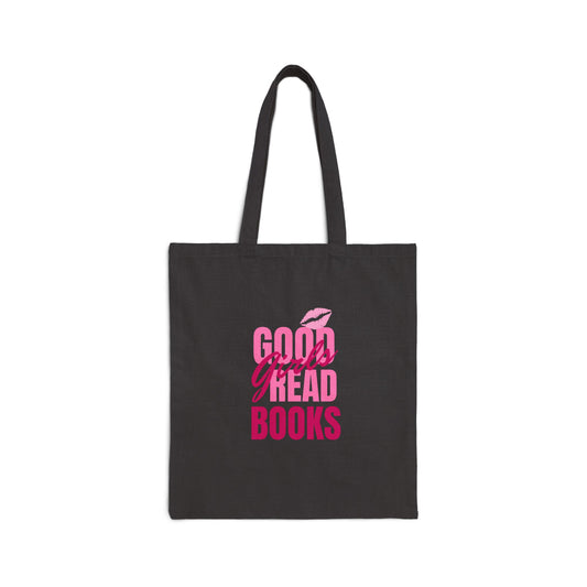 Good Girls Read Books Cotton Canvas Tote Bag