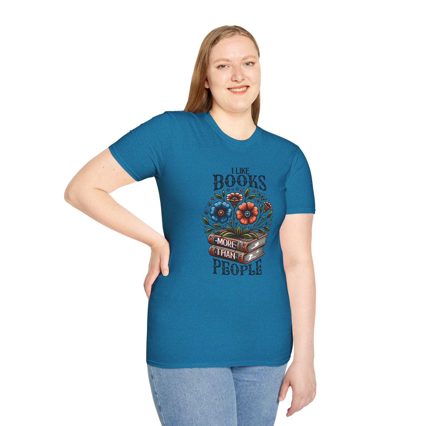 Books More Than People Unisex Graphic T-Shirt