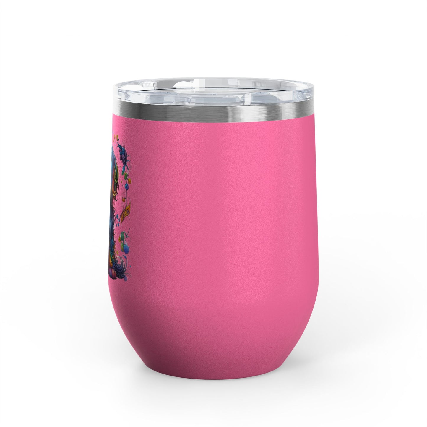 Colorful Shih Tzu 12oz Insulated Wine Tumbler
