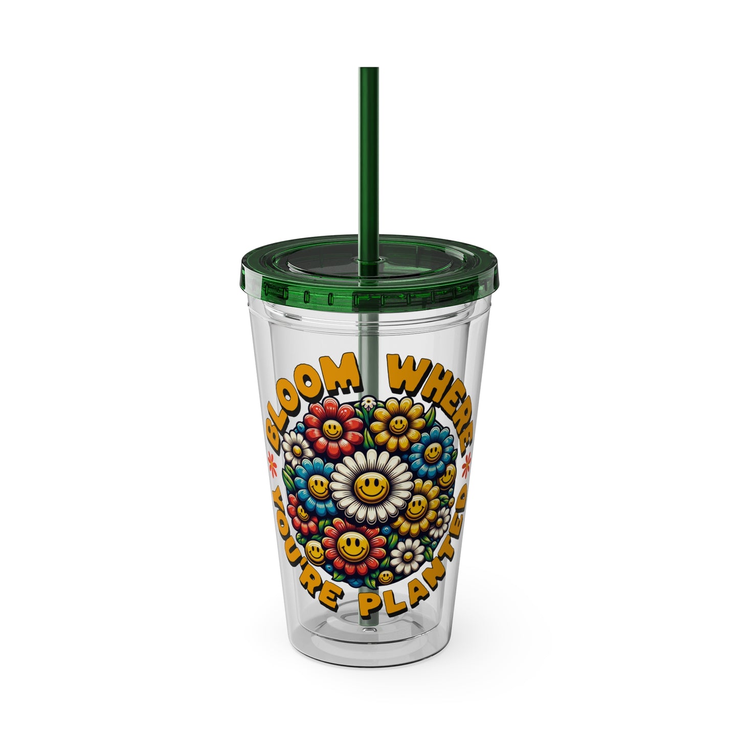 Bloom Where You’re Planted 16oz Insulated Tumbler with Straw
