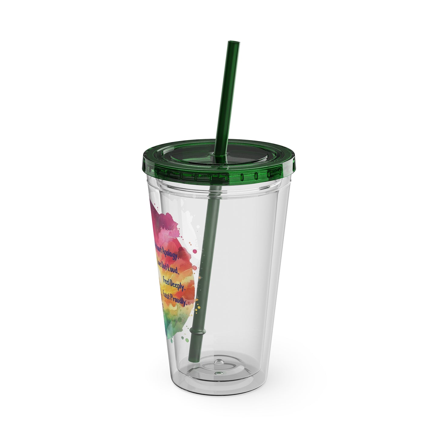 Bloom Without Apology 16oz. Insulated Tumbler with Straw