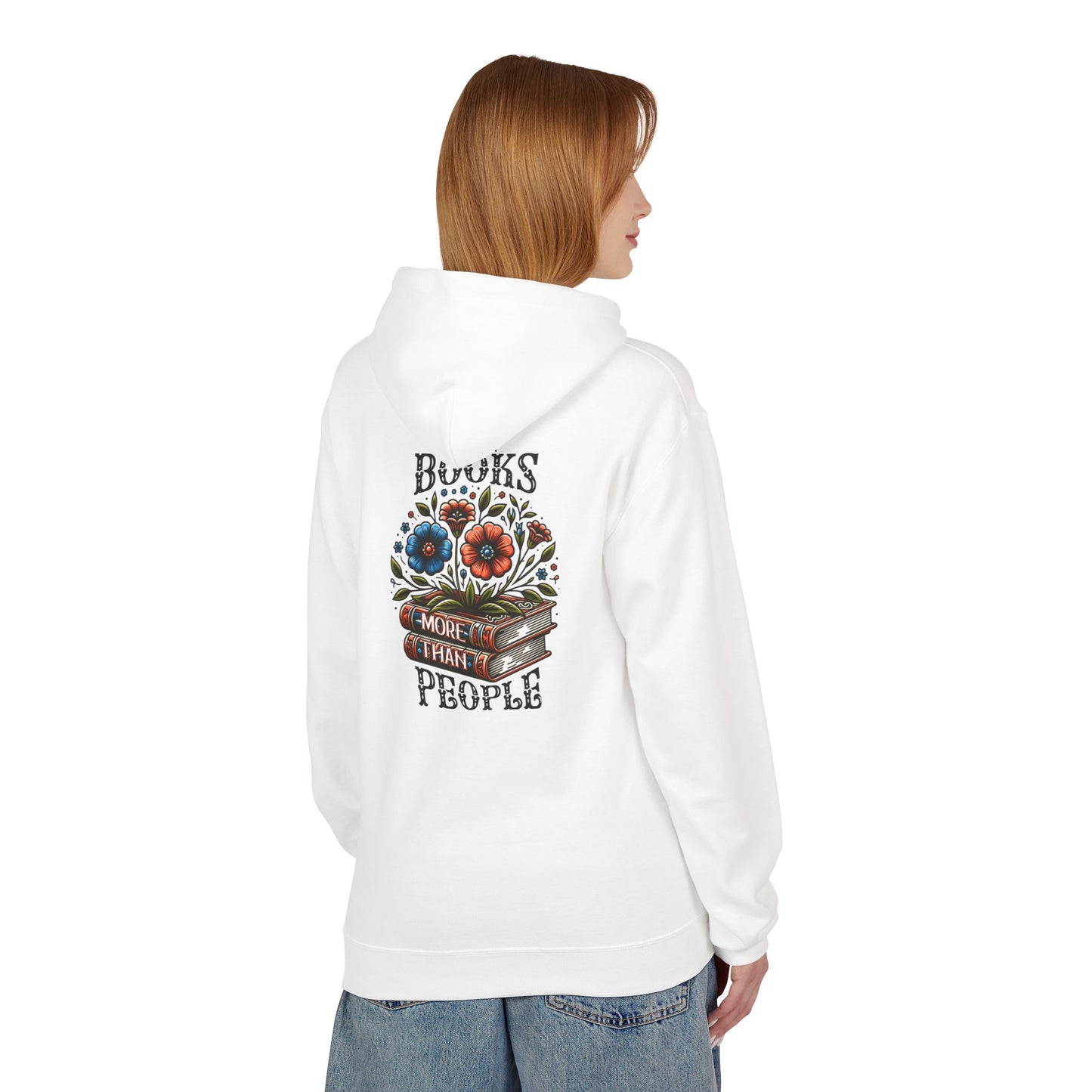 Books More Than People Unisex Hooded Sweatshirt