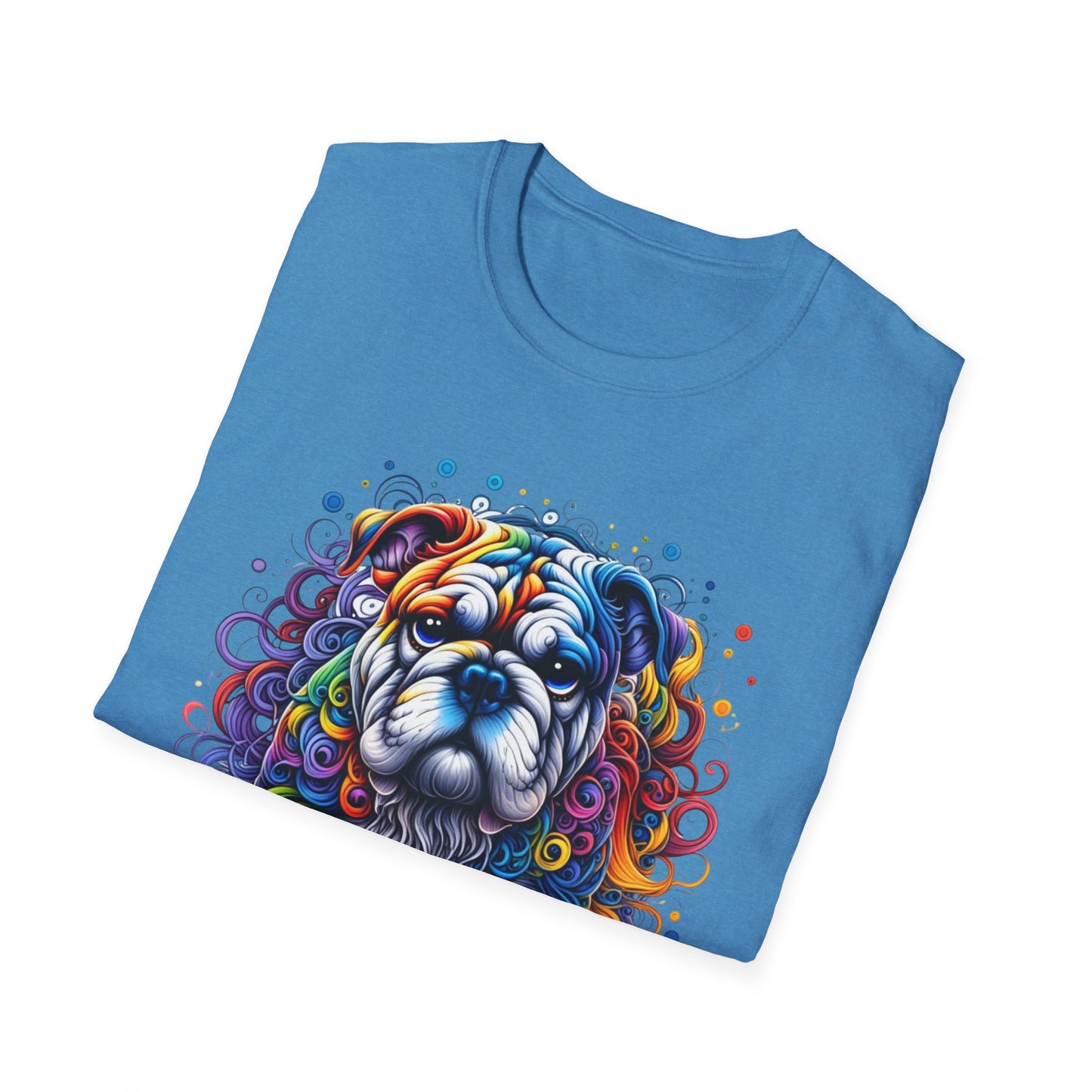 Colorful Bulldog Unisex Graphic Tee