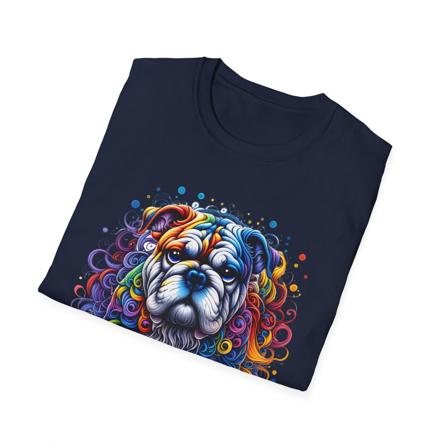 Colorful Bulldog Unisex Graphic Tee
