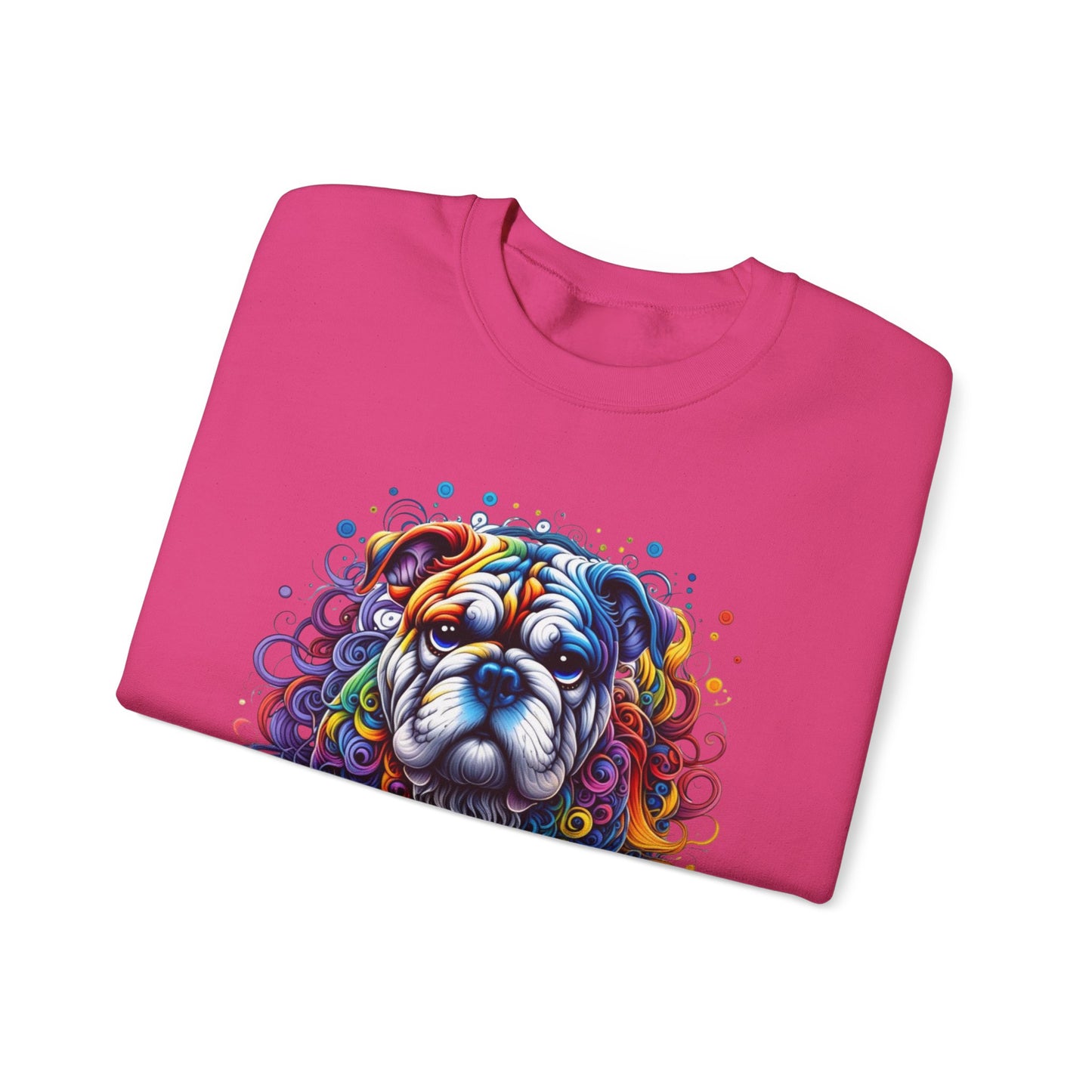 Colorful Bulldog Unisex Crewneck Sweatshirt