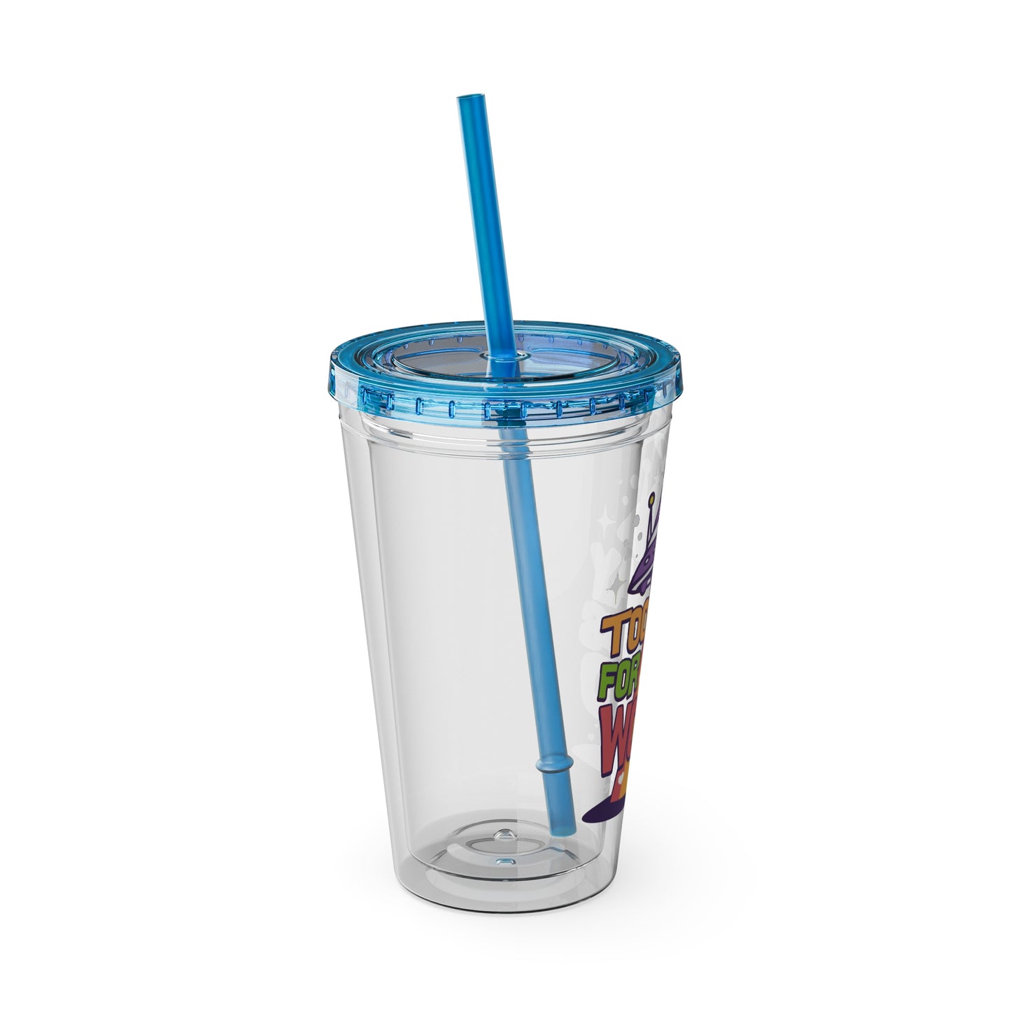Too Gay for This World 16oz. Insulated Tumbler with Straw