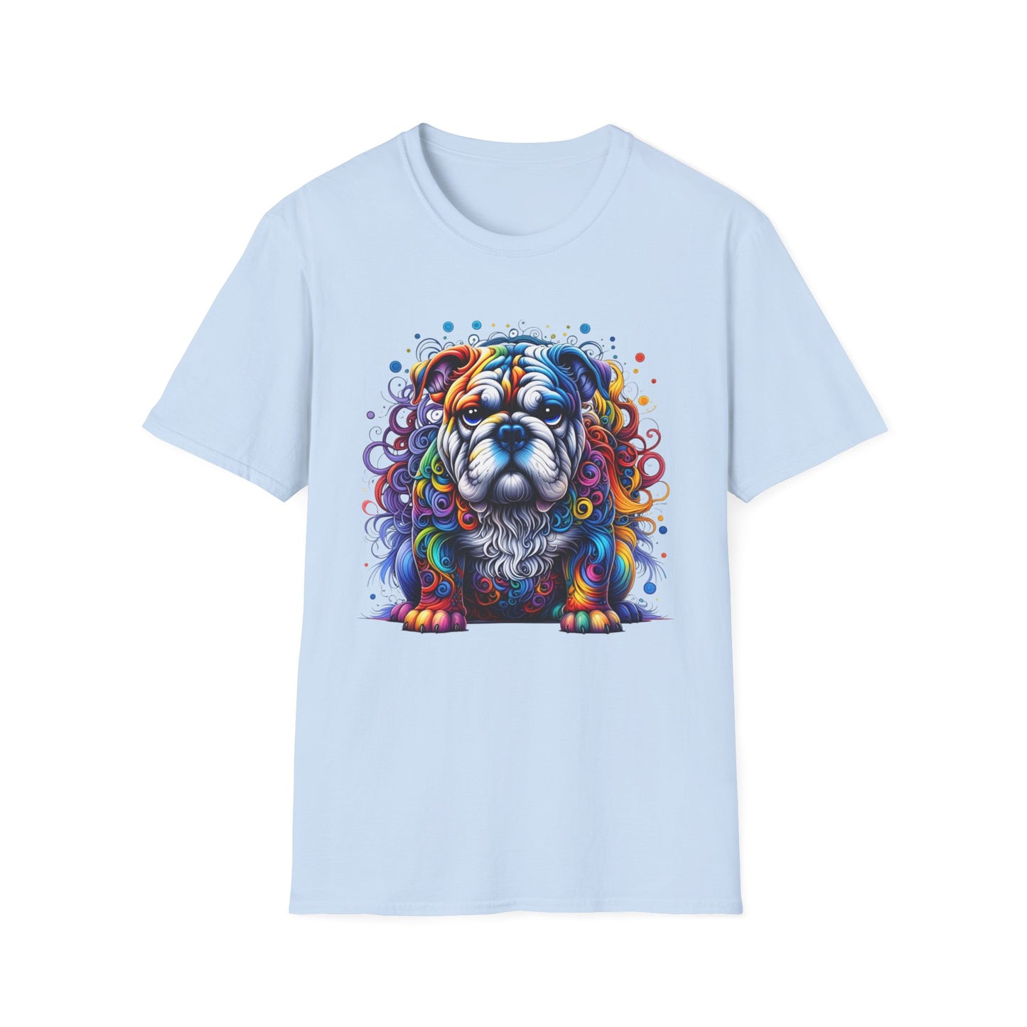 Colorful Bulldog Unisex Graphic Tee