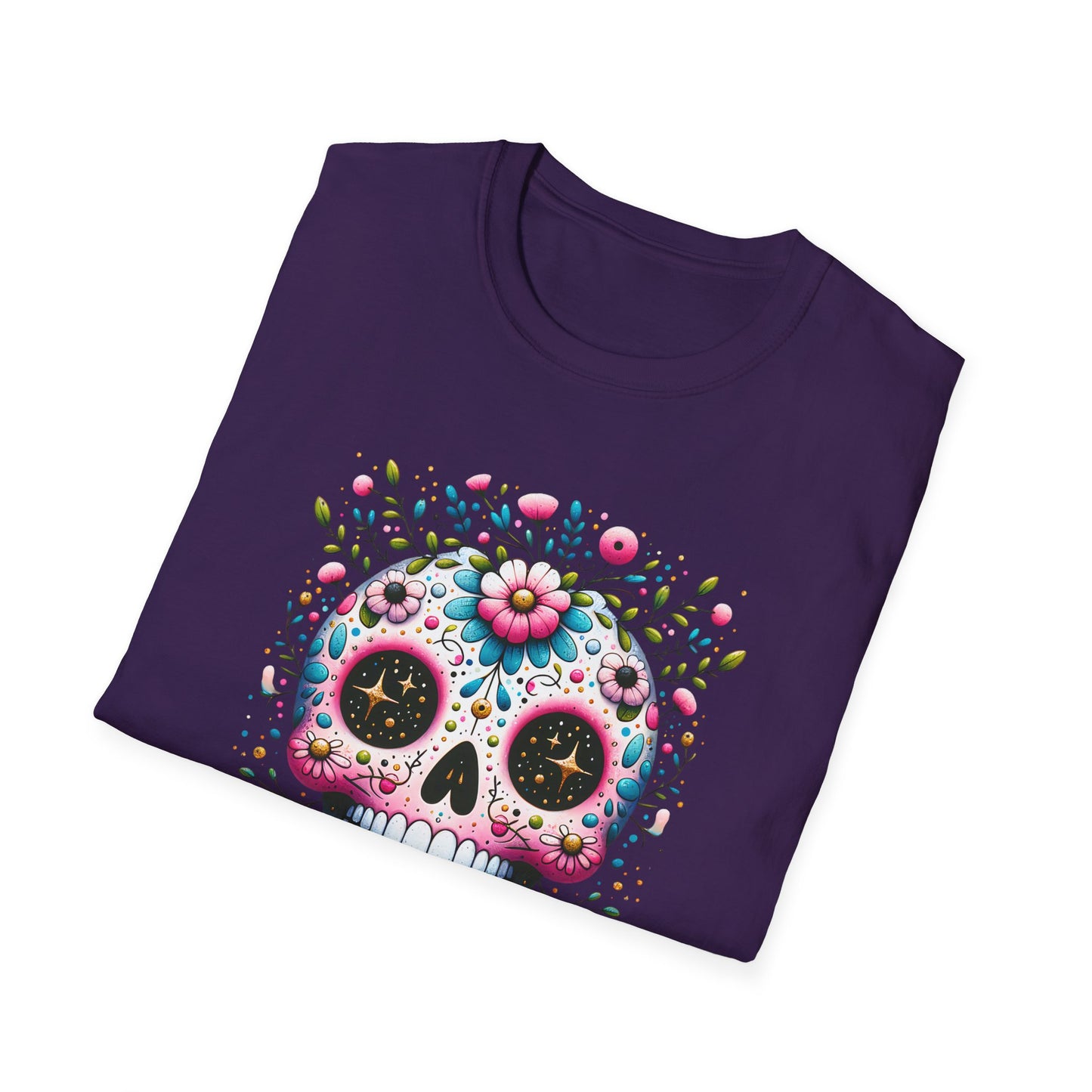 Floral Sugar Skull Unisex Graphic T-Shirt