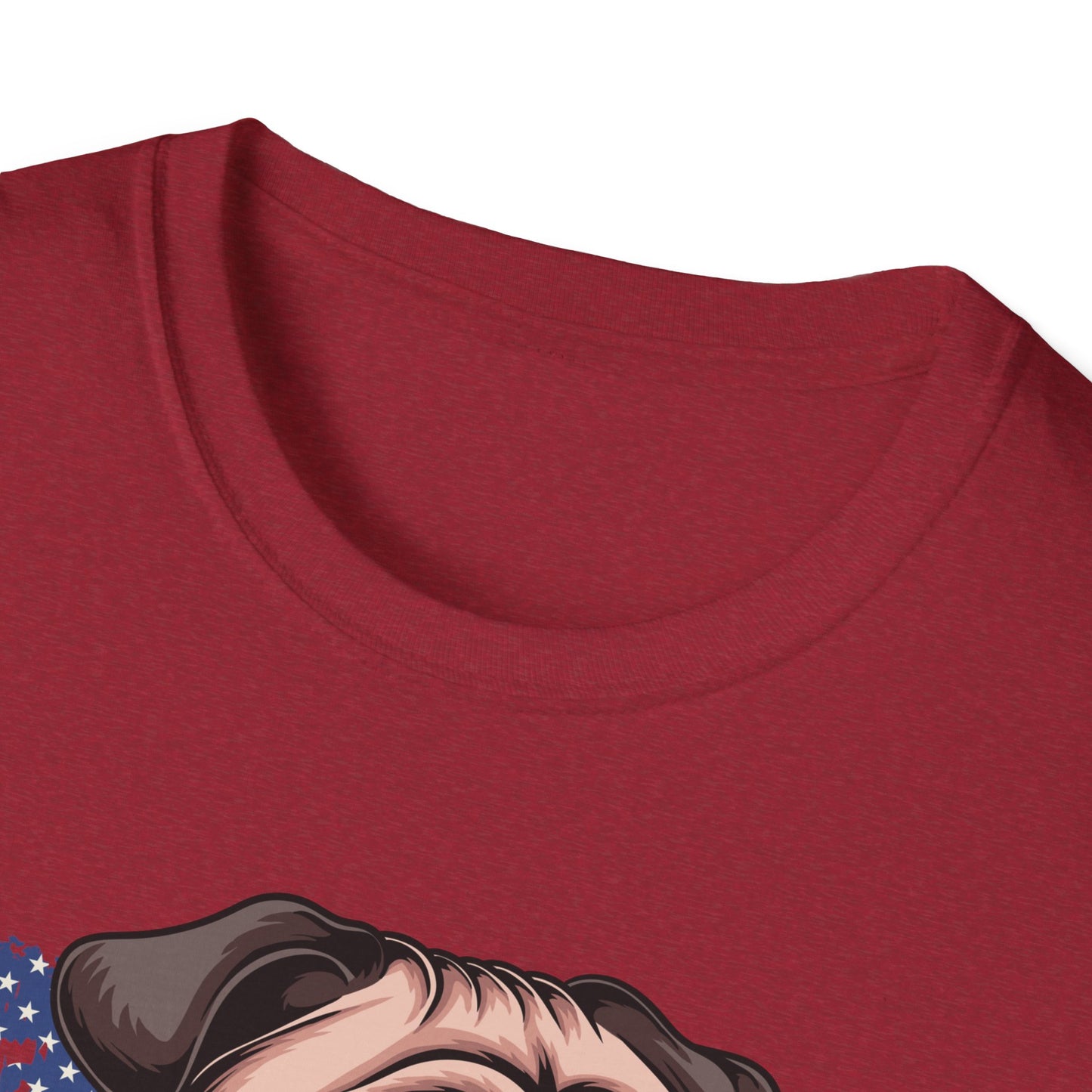 Patriotic Pug Dog USA Unisex Graphic T-Shirt