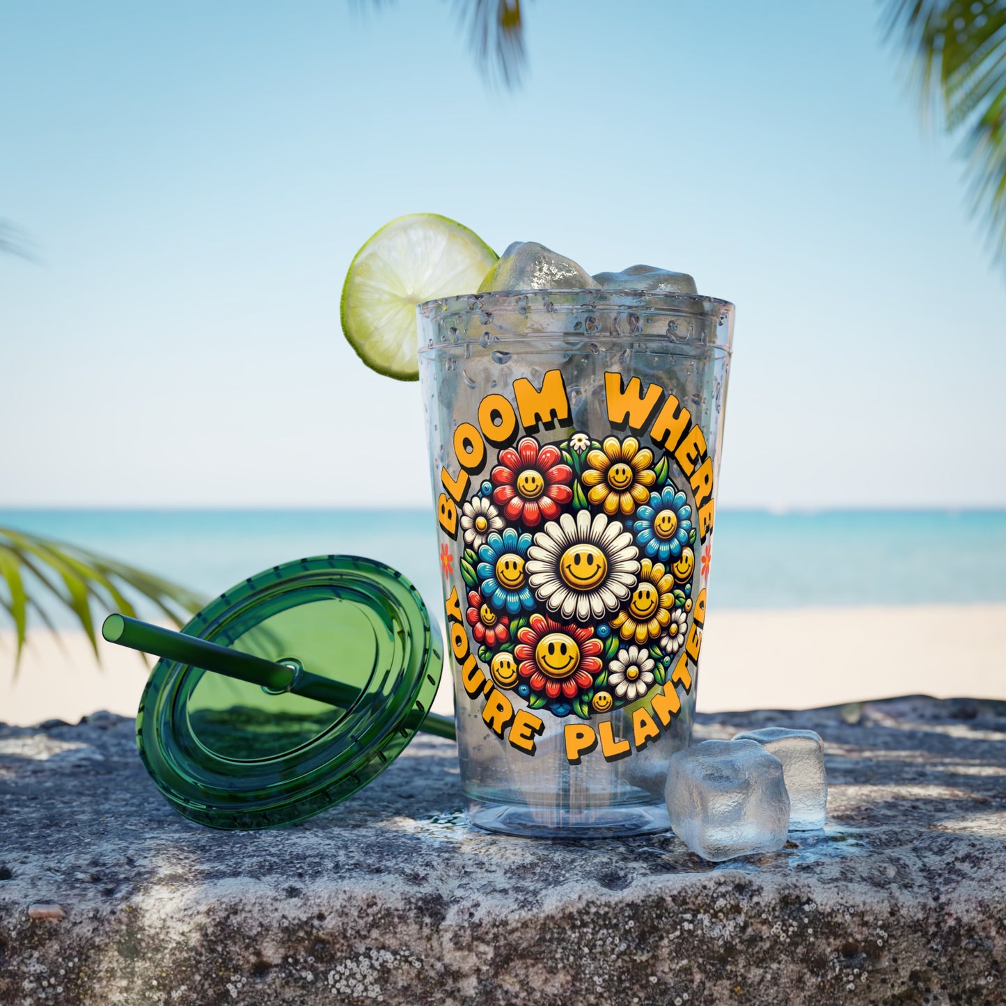 Bloom Where You’re Planted 16oz Insulated Tumbler with Straw