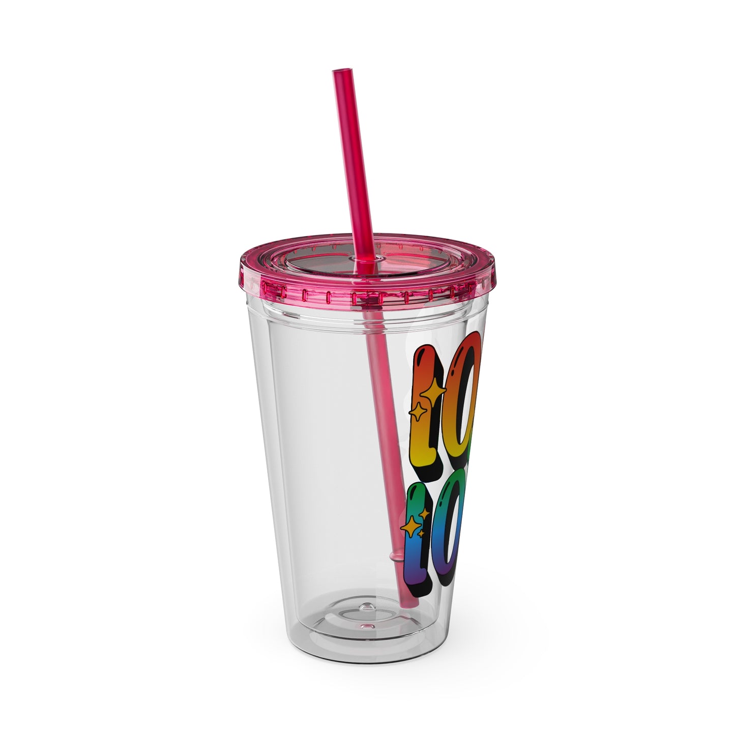 Love is Love Rainbow 16oz. Insulated Tumbler with Straw