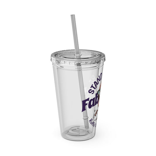 Stand Tall, Be Fabulous Flamingo 16oz Insulated Tumbler with Straw
