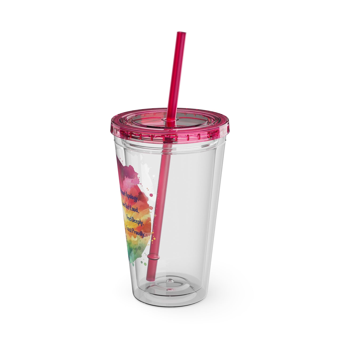 Bloom Without Apology 16oz. Insulated Tumbler with Straw