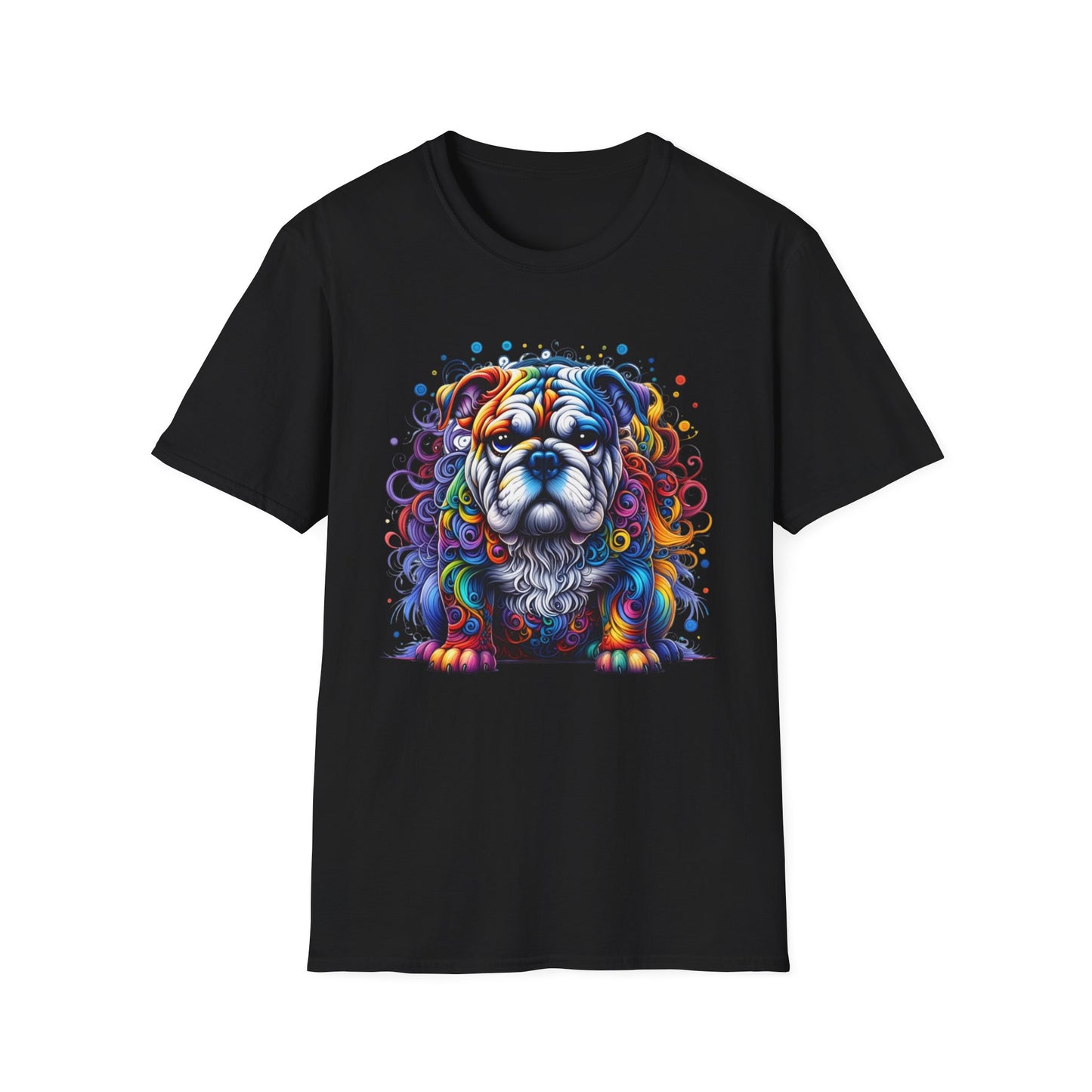 Colorful Bulldog Unisex Graphic Tee