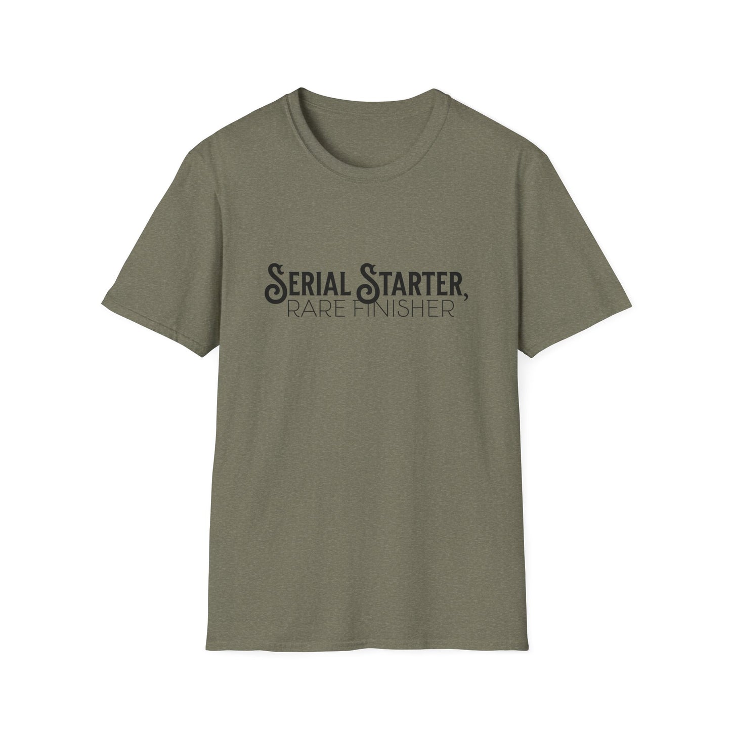 Serial Starter, Rare Finisher Unisex Graphic T-Shirt