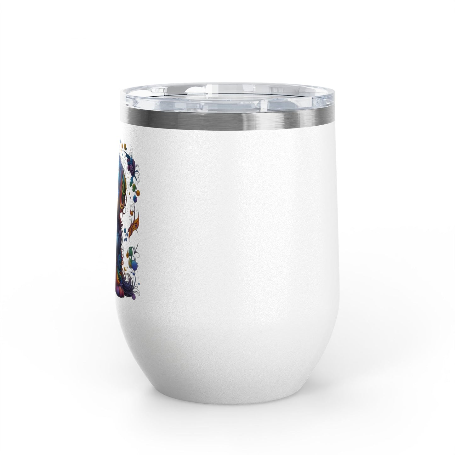 Colorful Shih Tzu 12oz Insulated Wine Tumbler