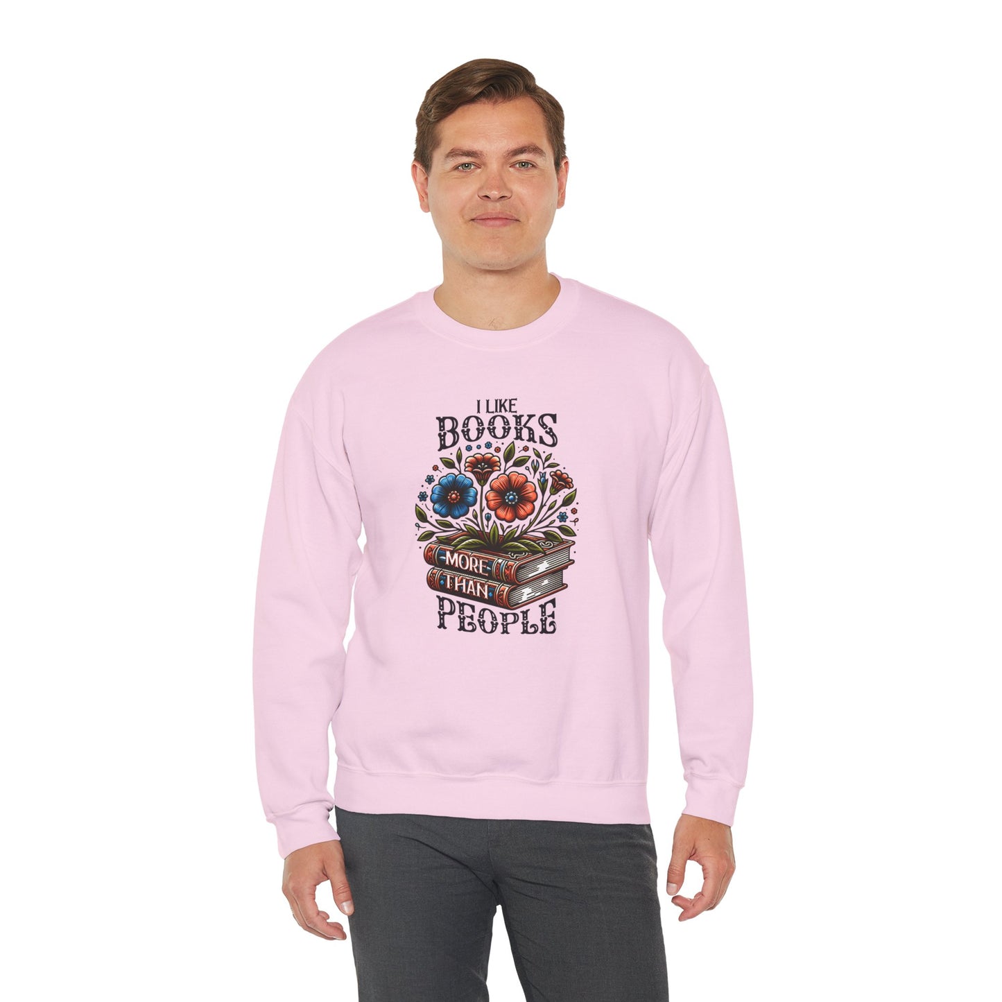 Books More Than People Crewneck Sweatshirt