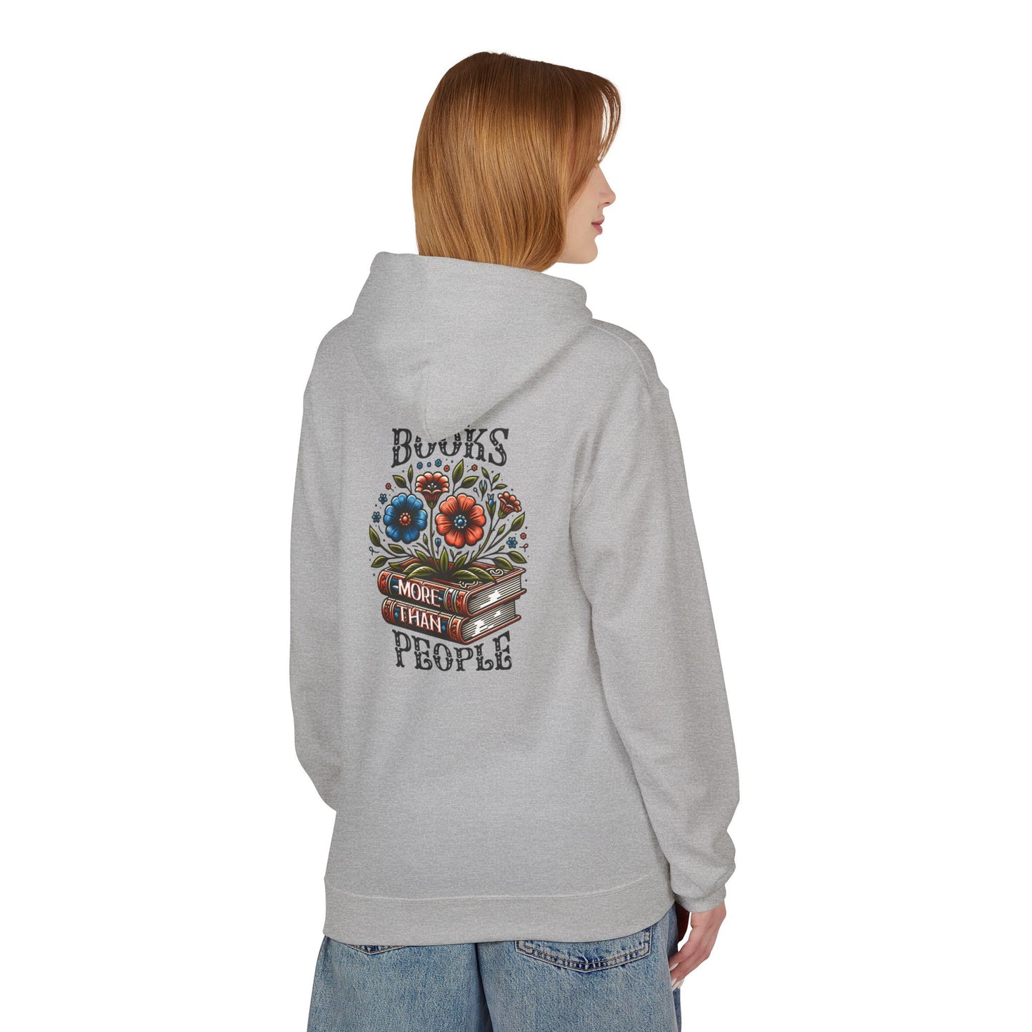 Books More Than People Unisex Hooded Sweatshirt