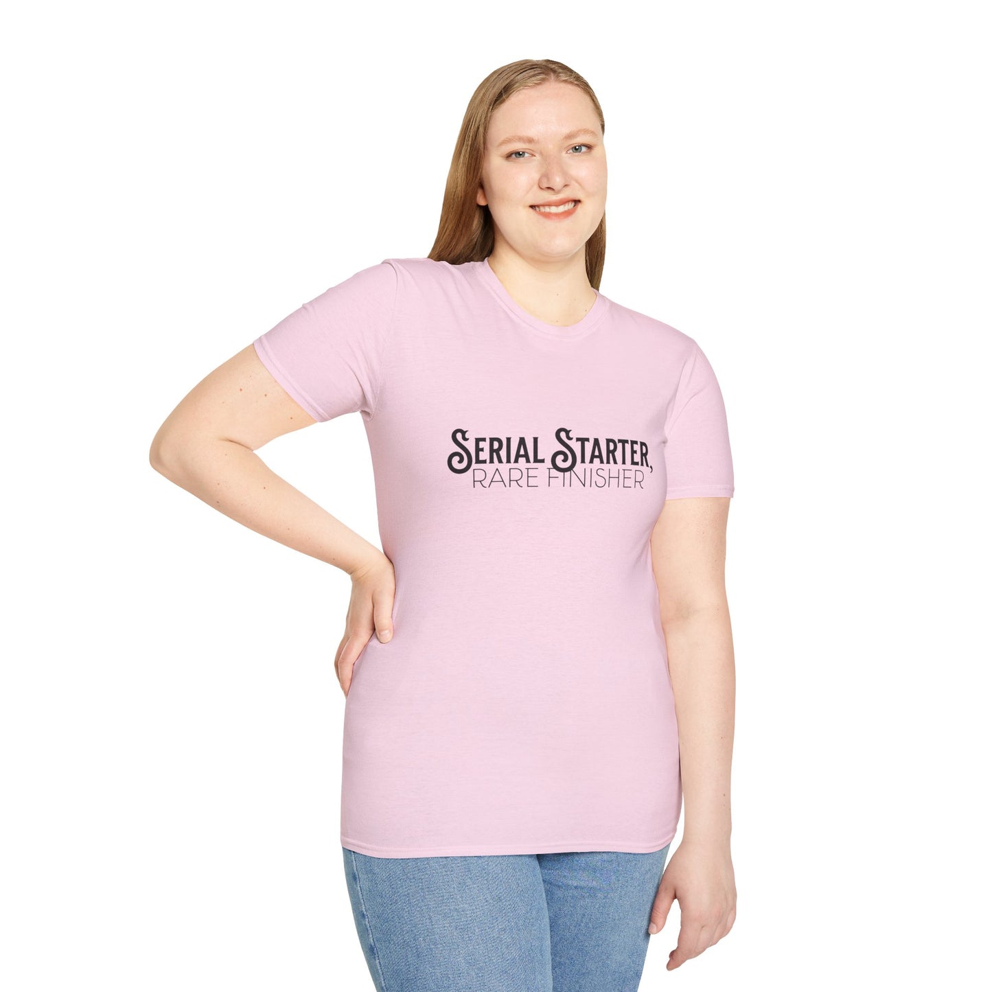 Serial Starter, Rare Finisher Unisex Graphic T-Shirt