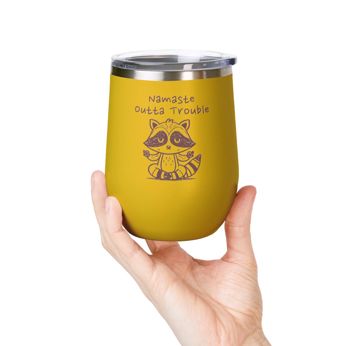 Namaste Outta Trouble 12oz. Insulated Wine Tumbler