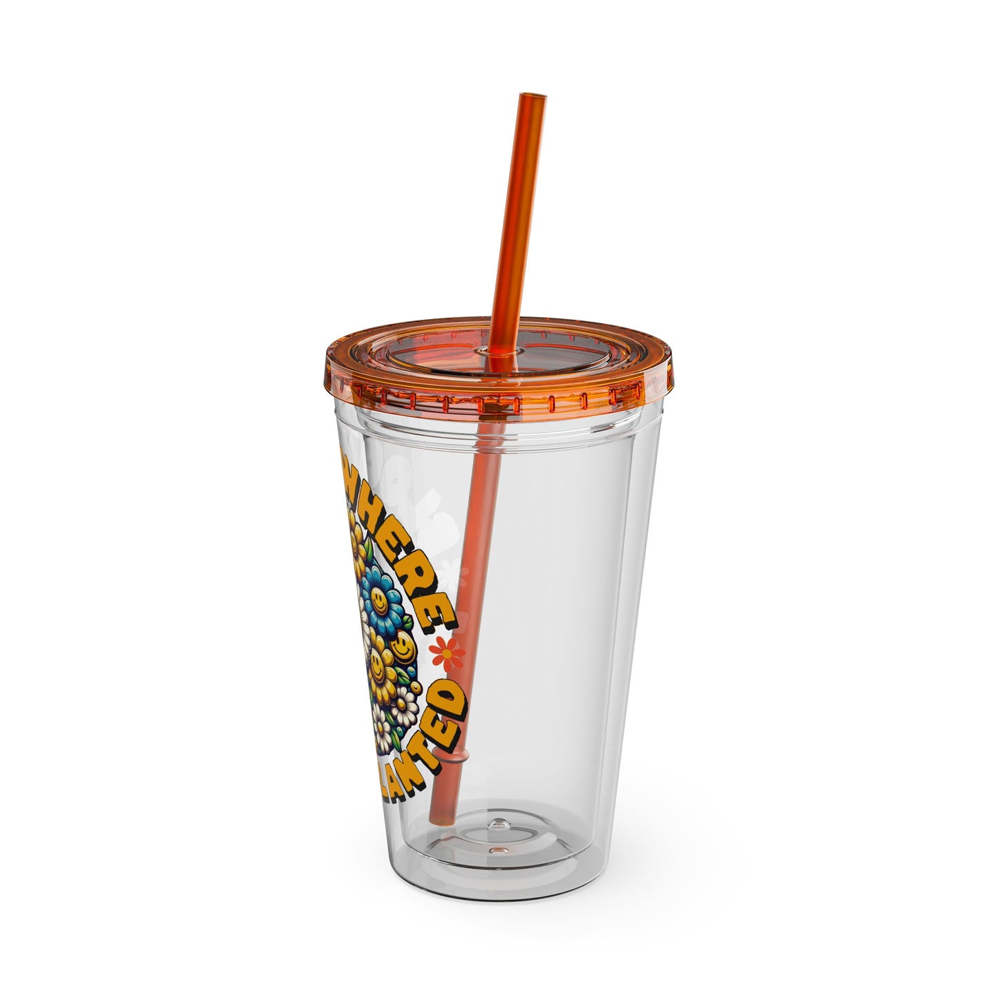 Bloom Where You’re Planted 16oz Insulated Tumbler with Straw