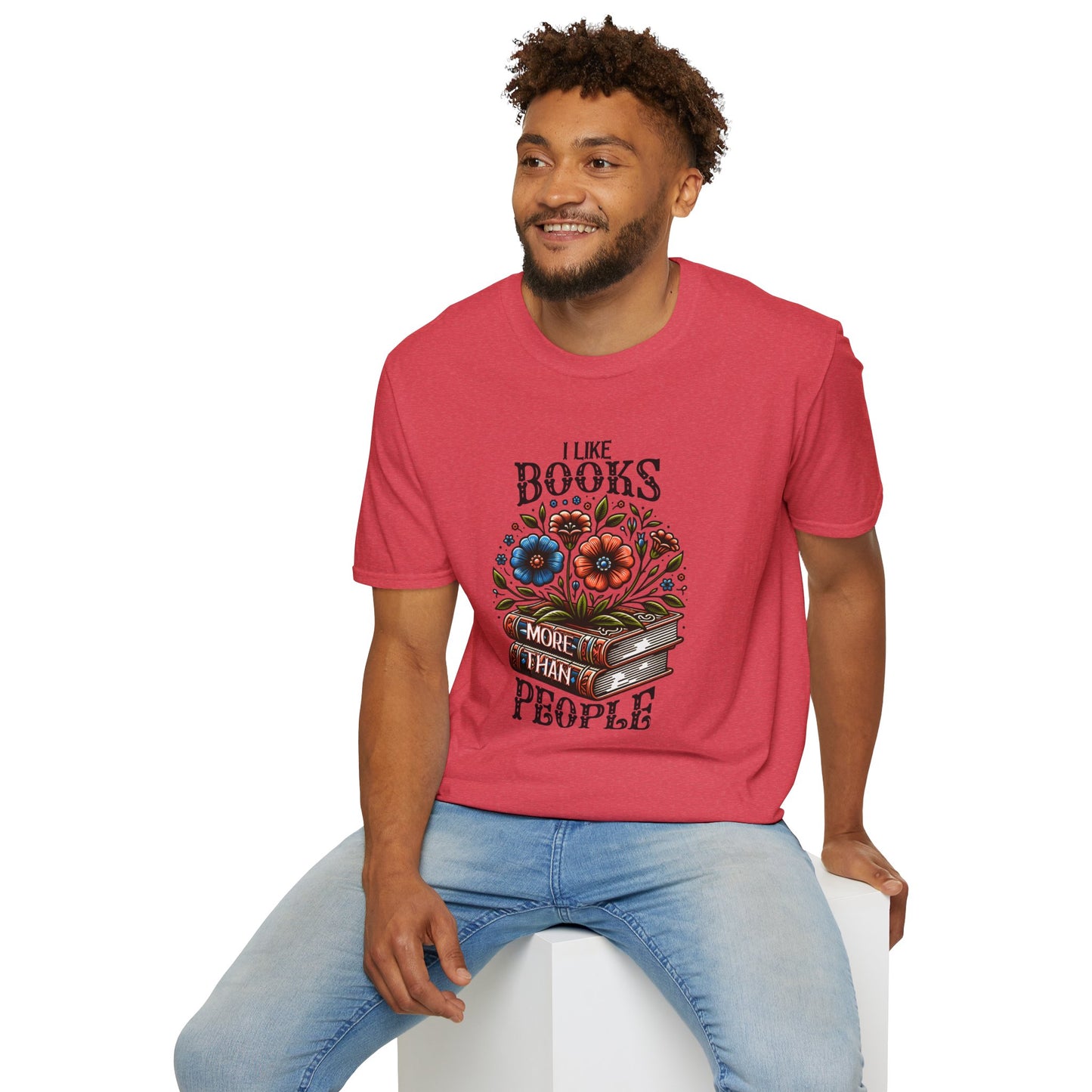 Books More Than People Unisex Graphic T-Shirt