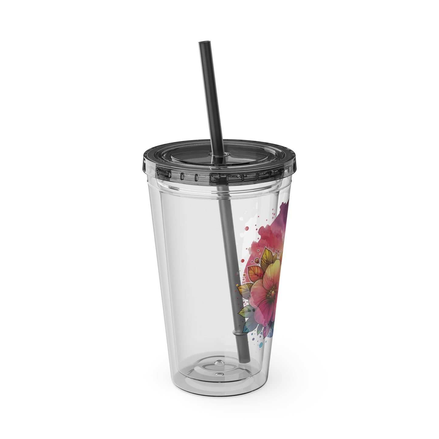Bloom Without Apology 16oz. Insulated Tumbler with Straw