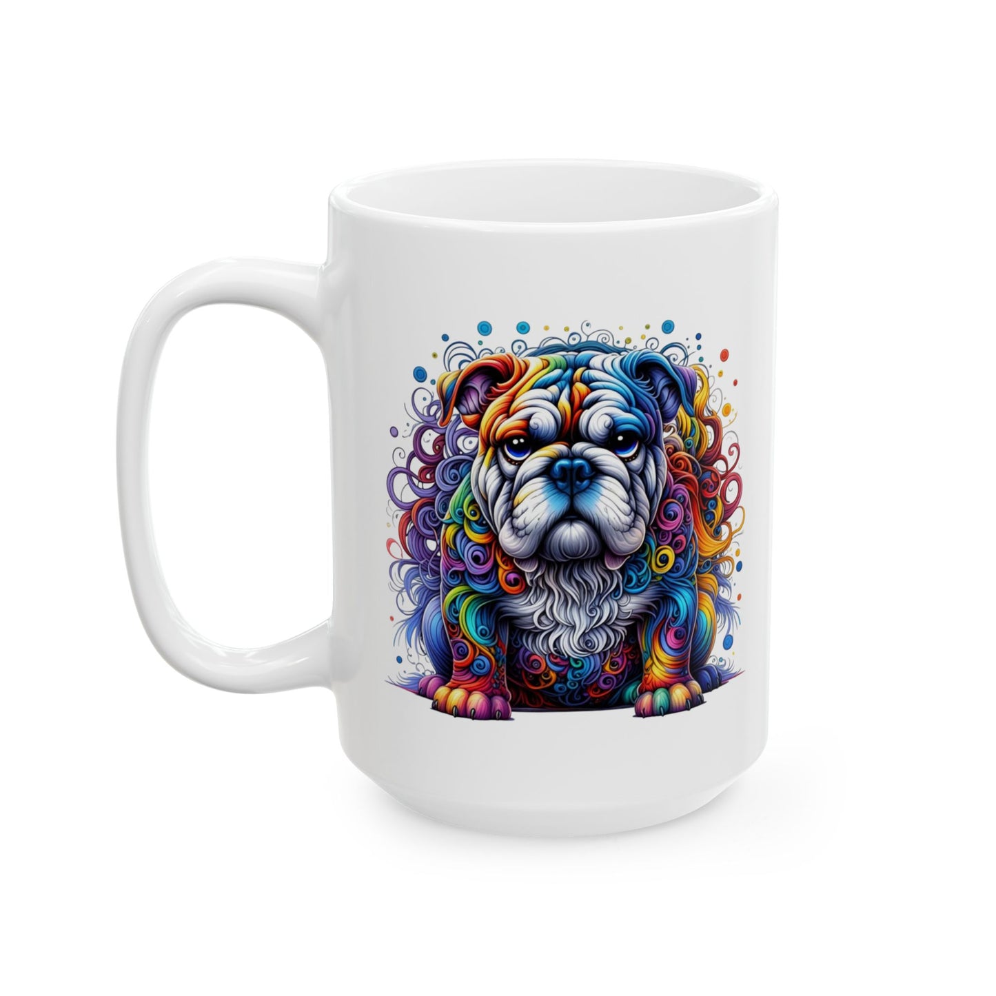 Colorful Bulldog Ceramic Mug