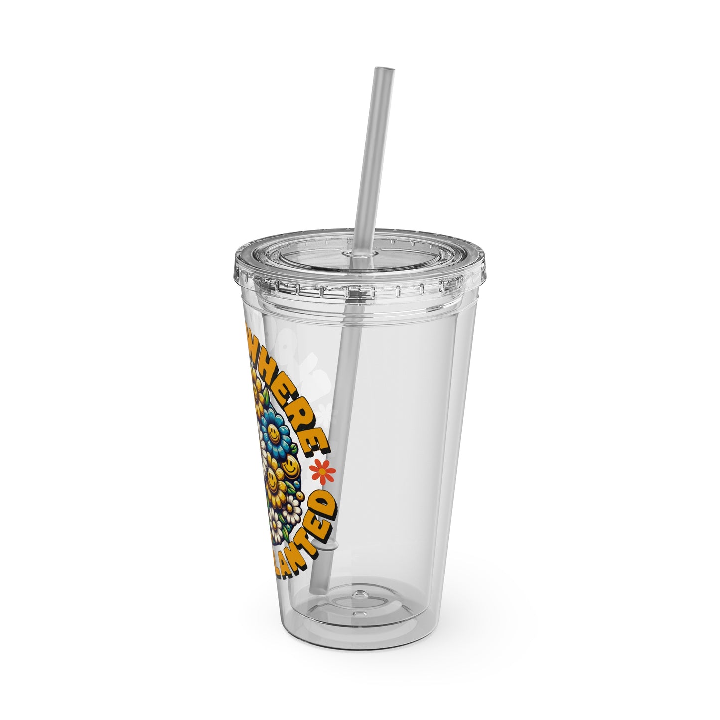 Bloom Where You’re Planted 16oz Insulated Tumbler with Straw
