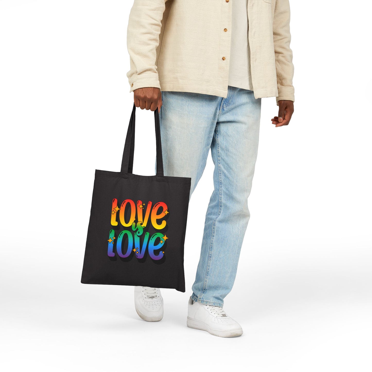 Love is Love Rainbow Canvas Tote Bag