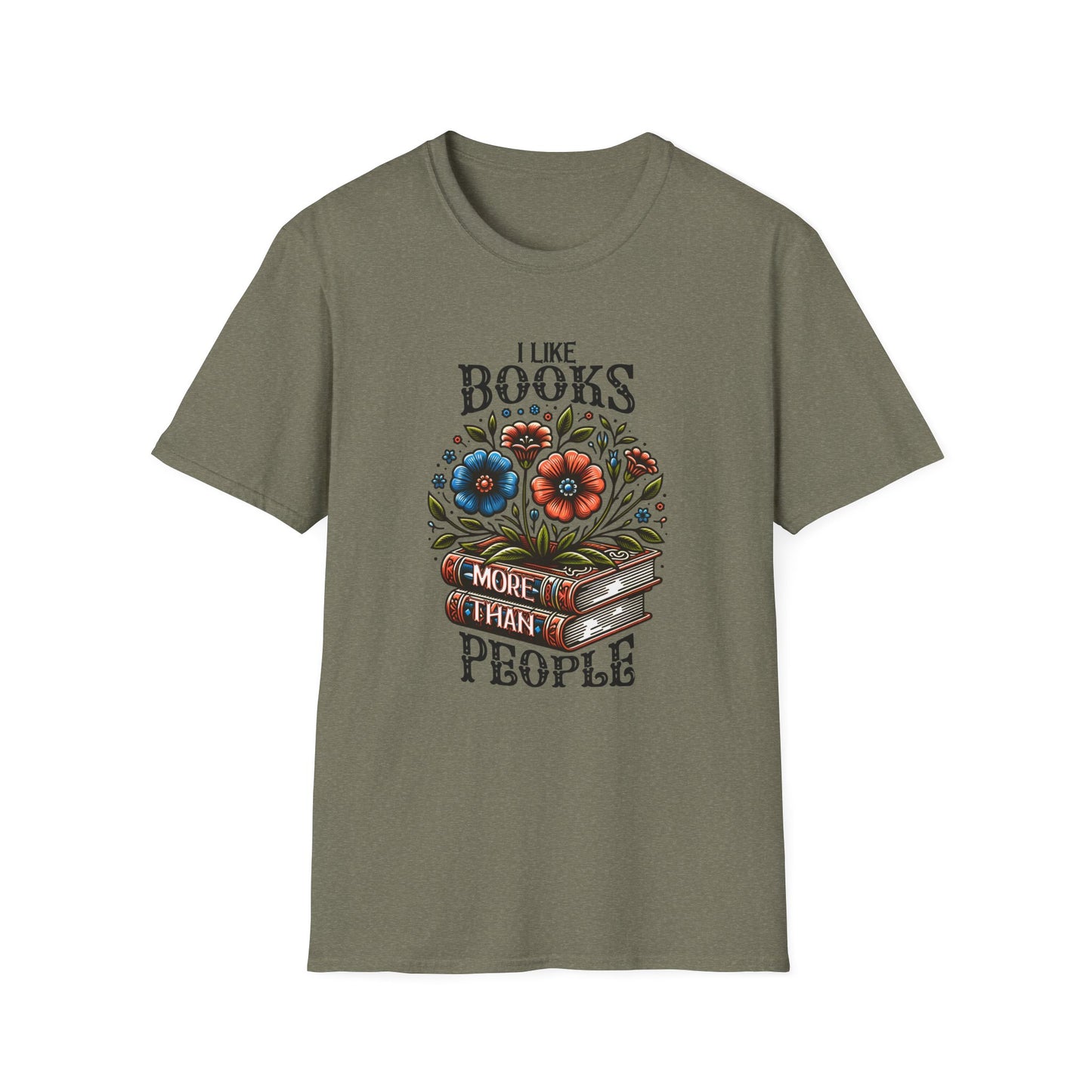 Books More Than People Unisex Graphic T-Shirt