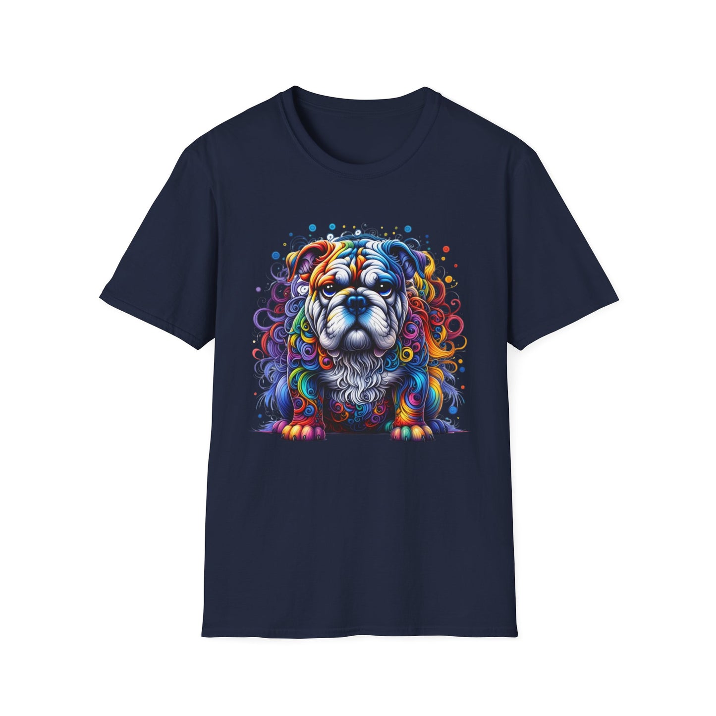 Colorful Bulldog Unisex Graphic Tee