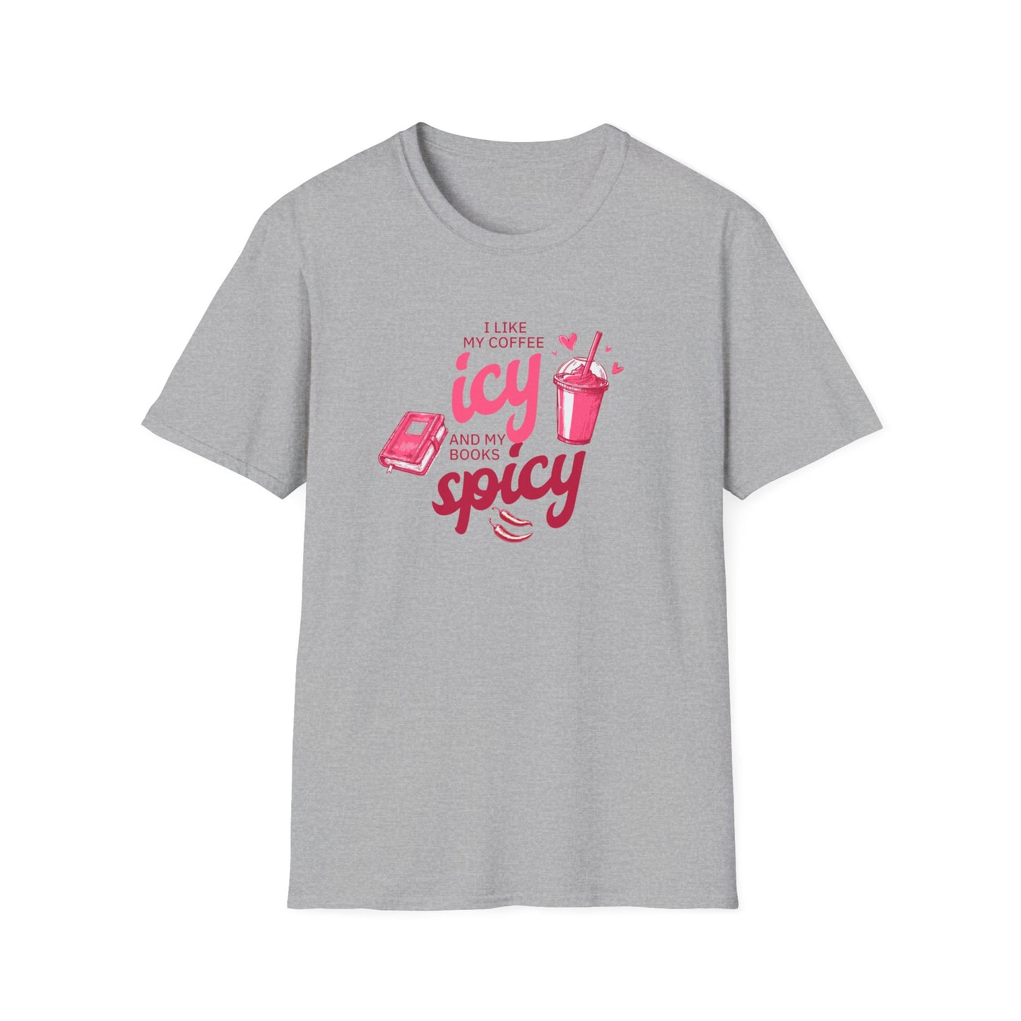 Icy Coffee & Spicy Book Lover Unisex T-Shirt