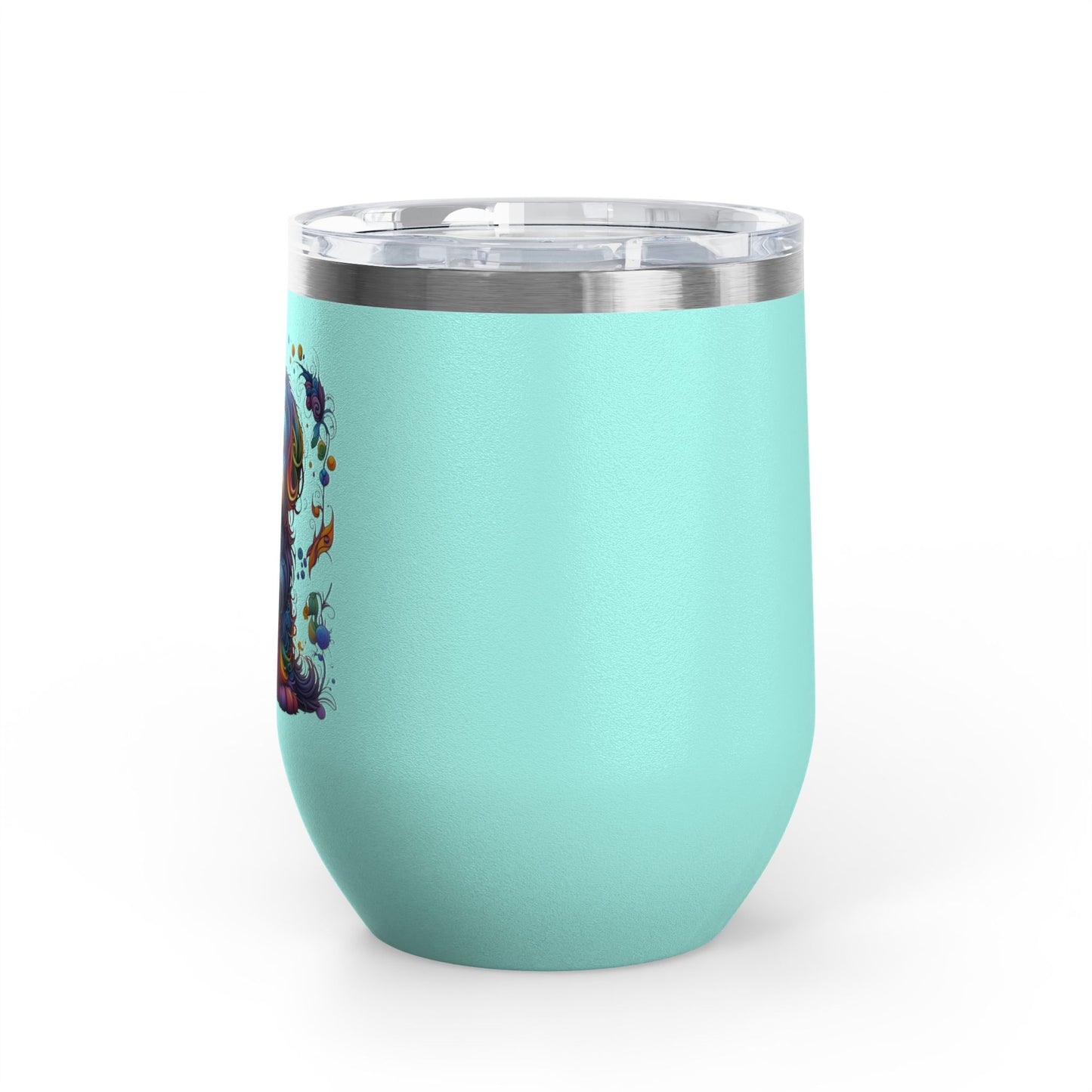 Colorful Shih Tzu 12oz Insulated Wine Tumbler