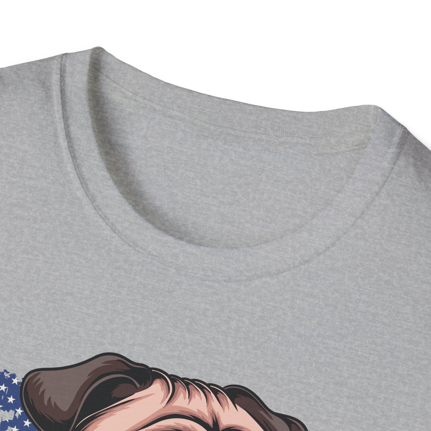 Patriotic Pug Dog USA Unisex Graphic T-Shirt