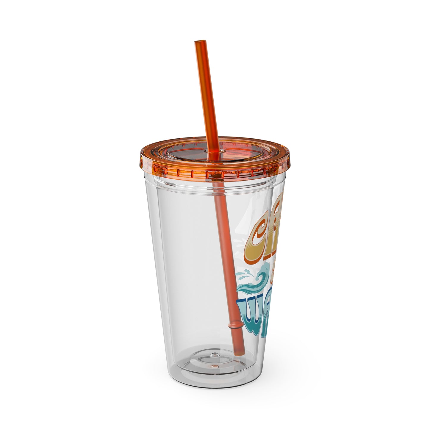 Catch the Waves 16oz Insulated Tumbler with Straw