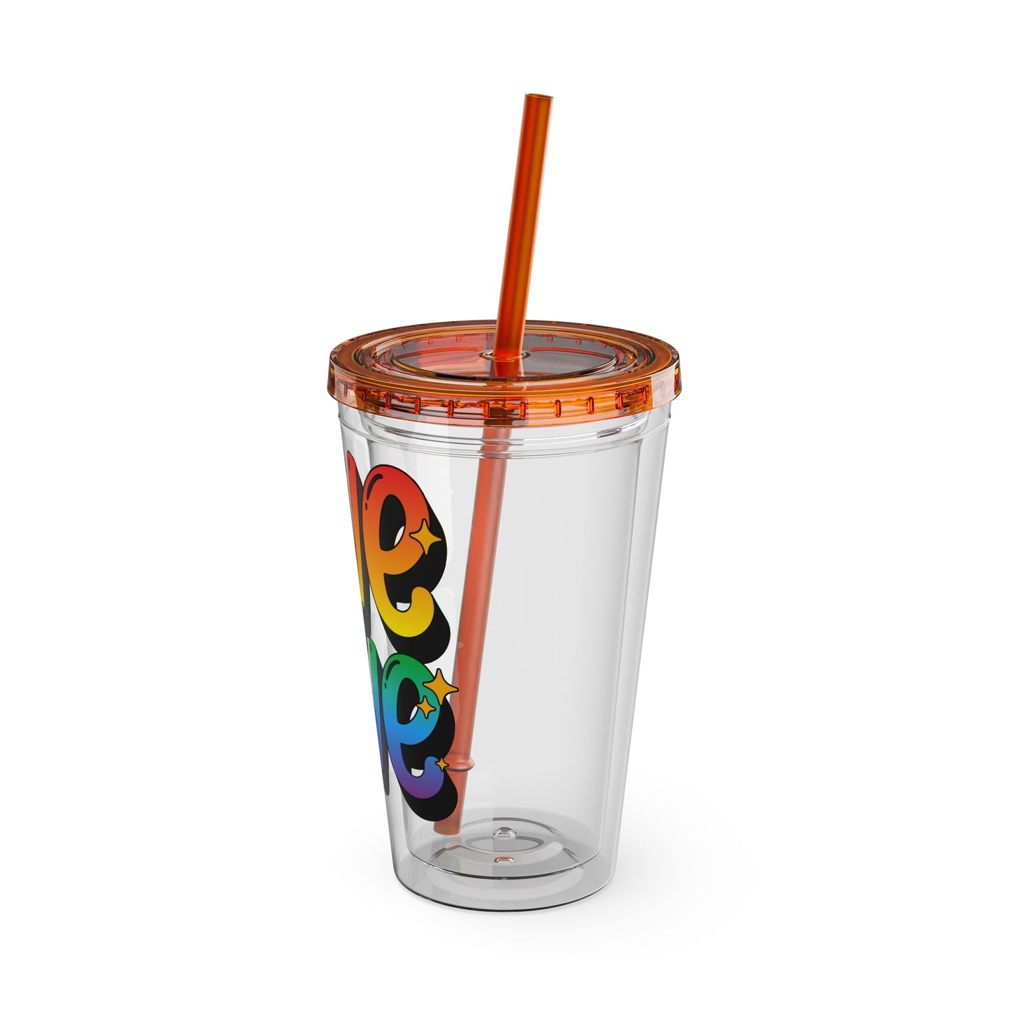 Love is Love Rainbow 16oz. Insulated Tumbler with Straw