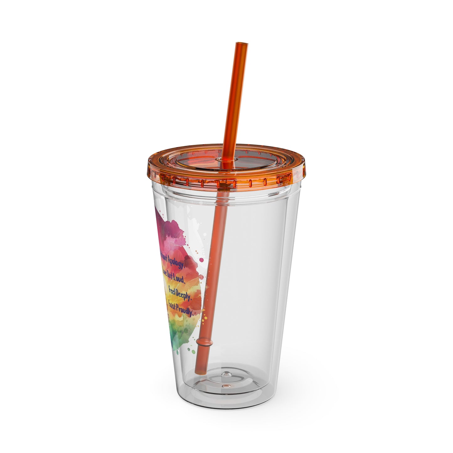 Bloom Without Apology 16oz. Insulated Tumbler with Straw