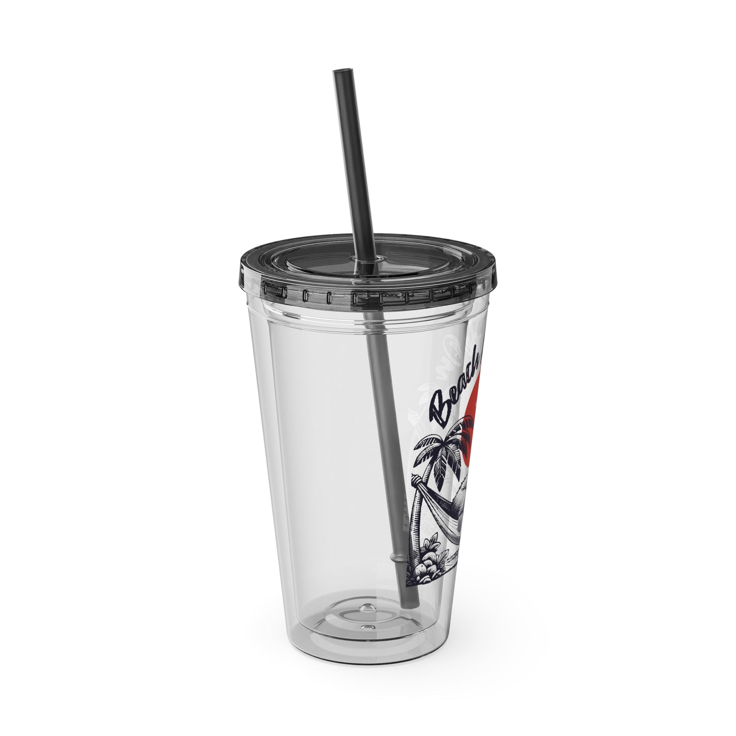 Beach Mode On 16oz Insulated Tumbler with Straw