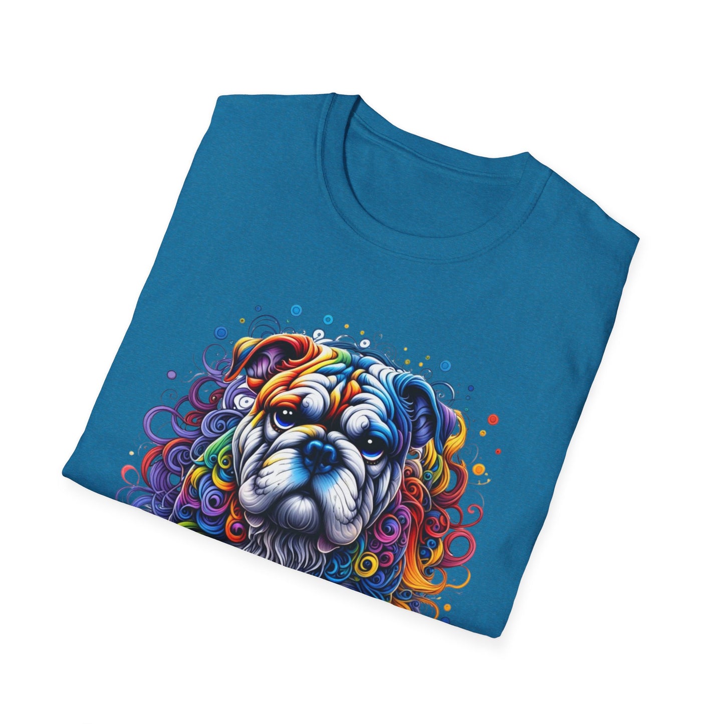 Colorful Bulldog Unisex Graphic Tee