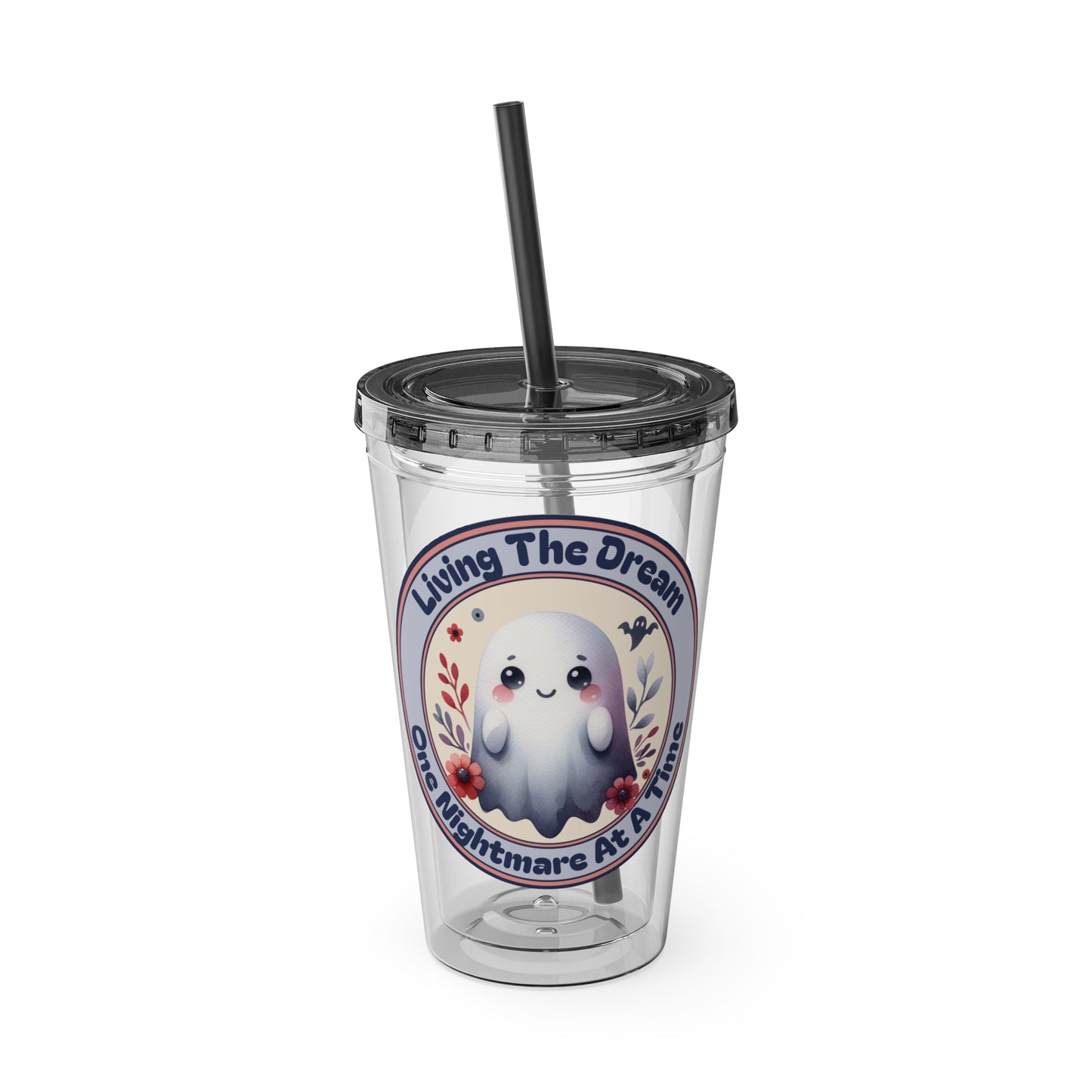 Living the Dream 16oz Insulated Tumbler with Straw