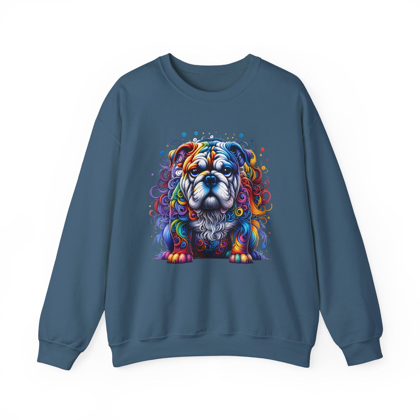 Colorful Bulldog Unisex Crewneck Sweatshirt